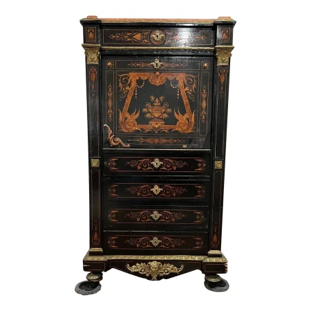 Antique Ebonized Asian Abattant