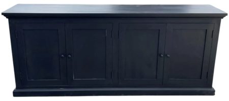 Modern Black 4-Door Sideboard