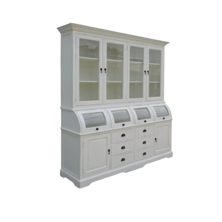 Farmhouse Distressed White Kitchen Pantry