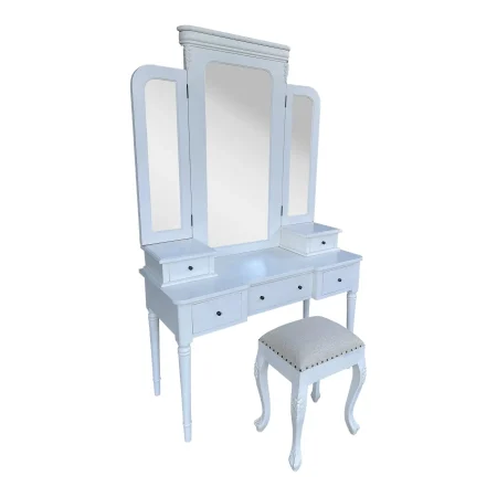 Shabby Chic White Vanity Set of 2