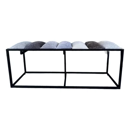 Southwestern Iron Frame Hair-on-Hide Bench