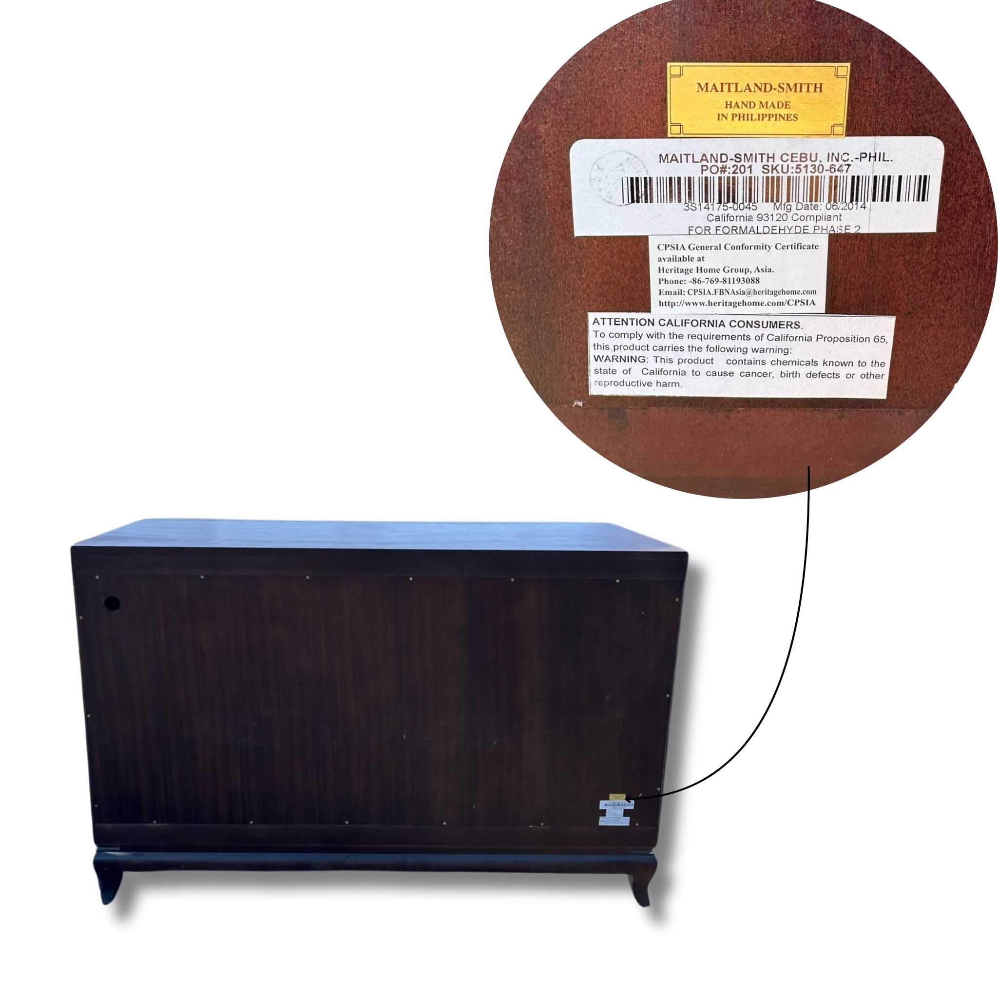 Maitland Smith Gilded Mirrored Cabinet - Image 4