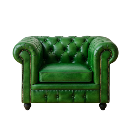 Cushioned Leather Arm Chair