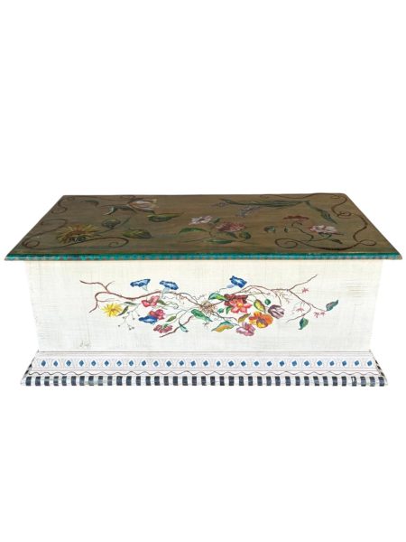 Hand Painted Floral Cottage Trunk