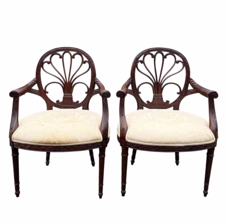 Pair of Georgian Adams Style Armchairs