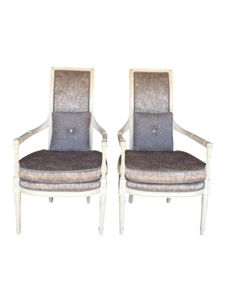 Pair of Antique French Directoire Arm Chairs