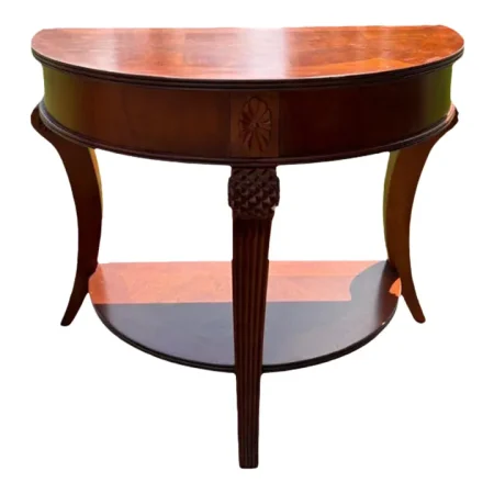 Neoclassical Demilune Side Table