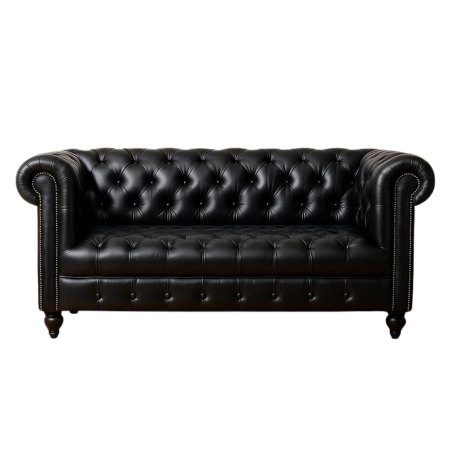 Tufted Leather Chesterfield Sofa