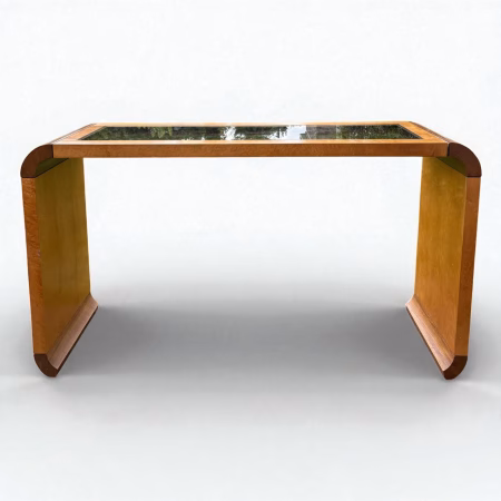 Modern Style Glass-Top Console Table